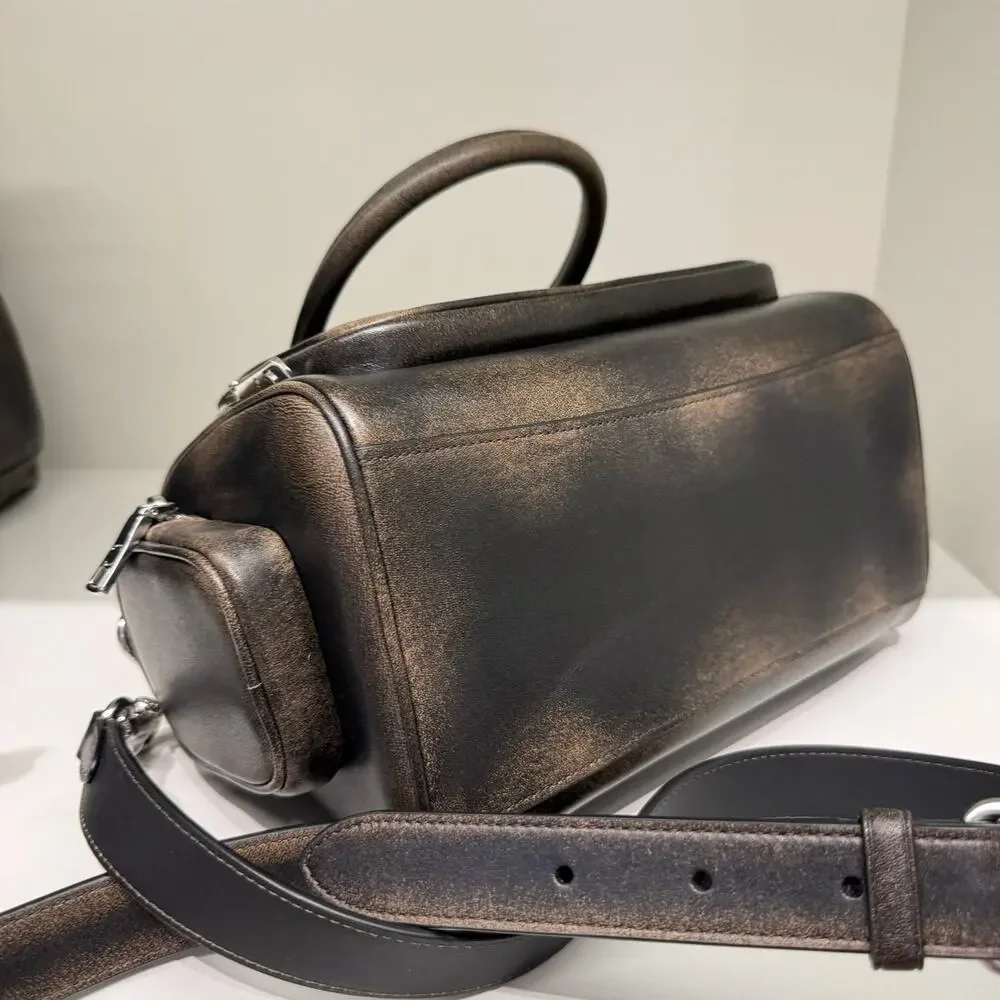 NEW‼️Coach Rowan Satchel Bag With Pockets In Loved Leather CES83